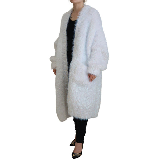 Dolce & Gabbana Elegant White Long Sleeve Cardigan Jacket Dolce & Gabbana Gray