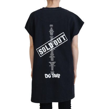 Dolce & Gabbana Black D&G Fashion Round Neck Cotton T-shirt