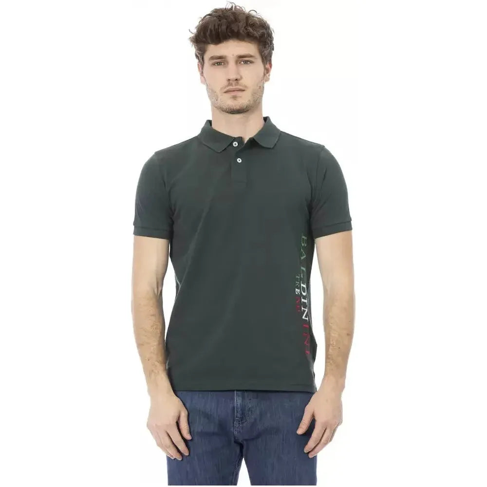别致的绿色刺绣 Polo 衫