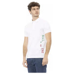 Baldinini Trend White Cotton Men Polo Shirt BA-23211-L