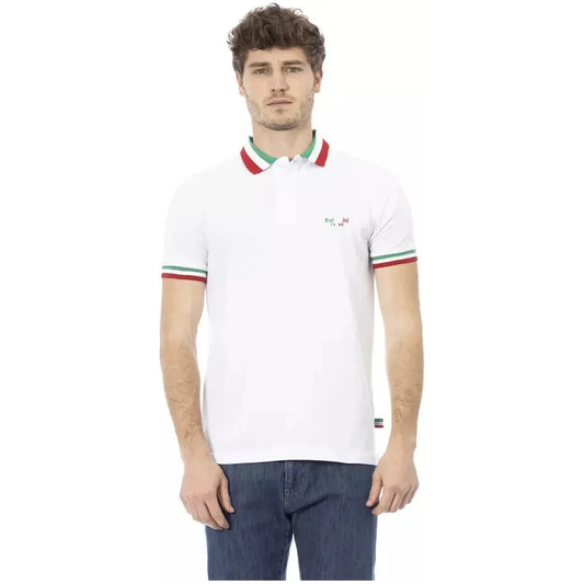 Baldinini Trend White Cotton Men Polo Shirt