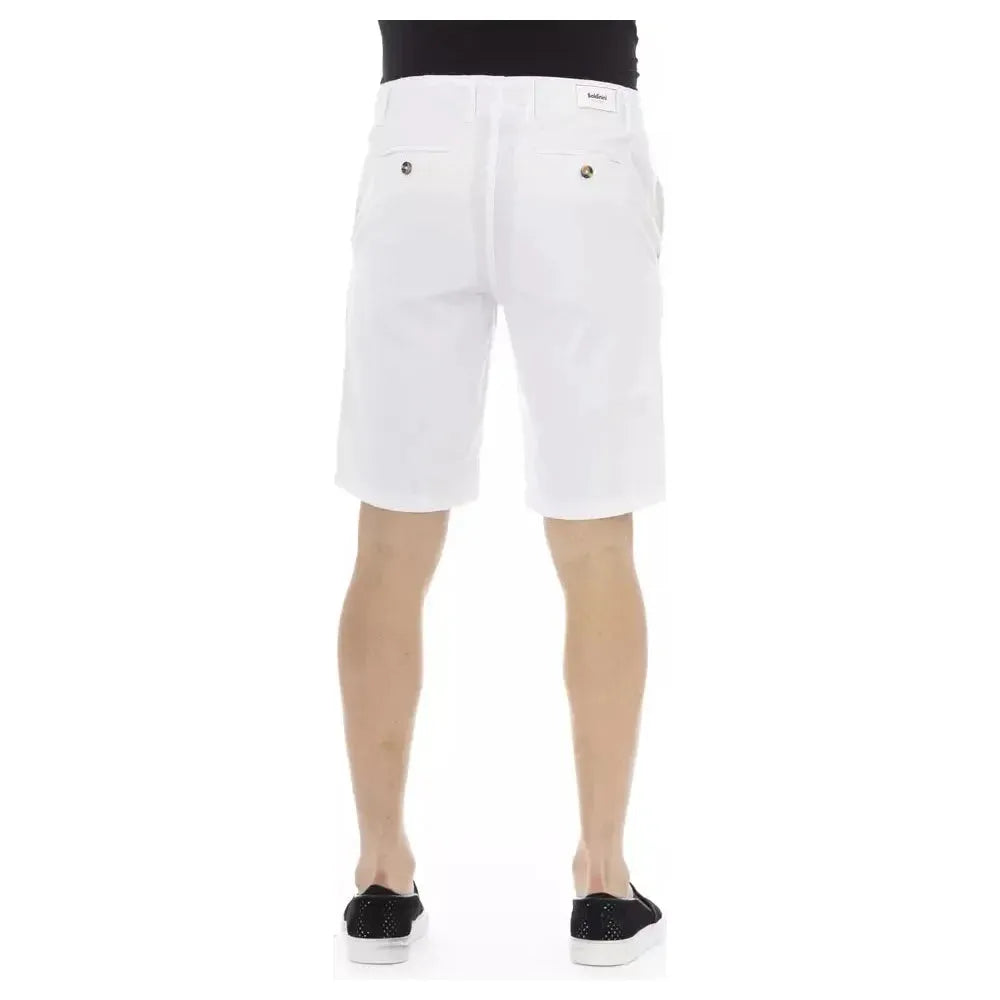 Baldinini Trend White Cotton Men's Bermuda Short BA-23220-IT44 | XS