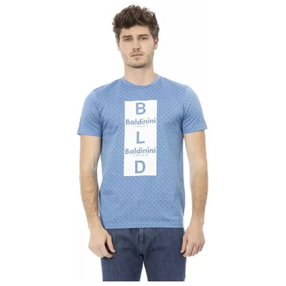 Baldinini Trend Light Blue Cotton Men T-Shirt
