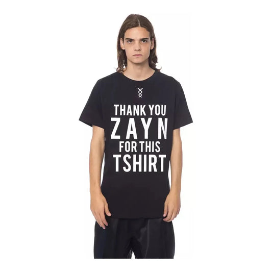 Nicolo Tonetto Black Cotton Men T-Shirt NI-12972-M
