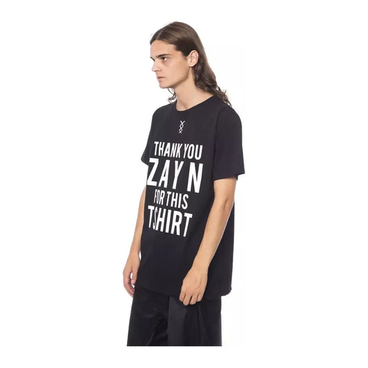 Nicolo Tonetto Black Cotton Men T-Shirt NI-12972-M
