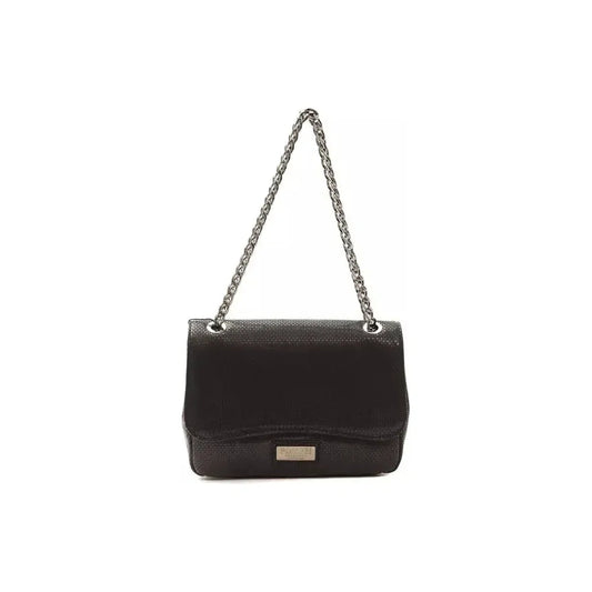 Pompei Donatella Black Leather Women Crossbody Bag PO-5838