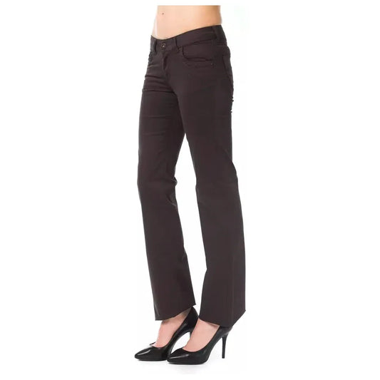 Ungaro Fever Brown Cotton Women Pants Ungaro Fever Dark Slate Gray