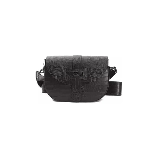 Pompei Donatella Black Leather Women Crossbody PO-5820