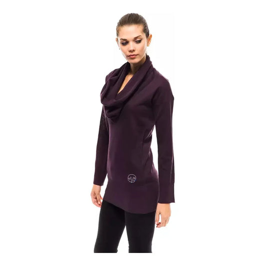 Montana Blu Purple Wool Women Sweater Montana Blu Dark Slate Gray