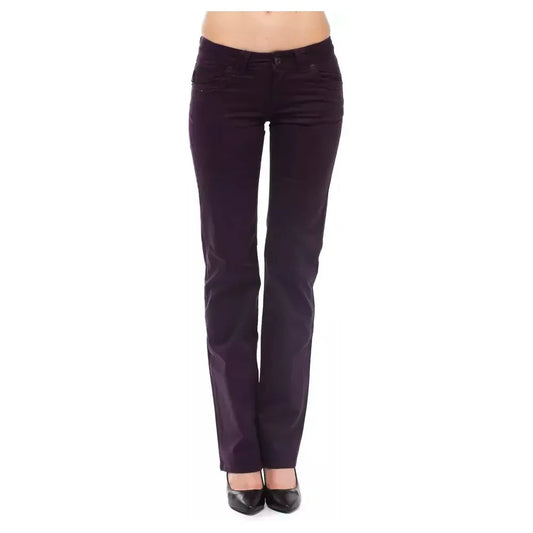 Ungaro Fever Purple Cotton Women's Pants Ungaro Fever Dark Slate Gray