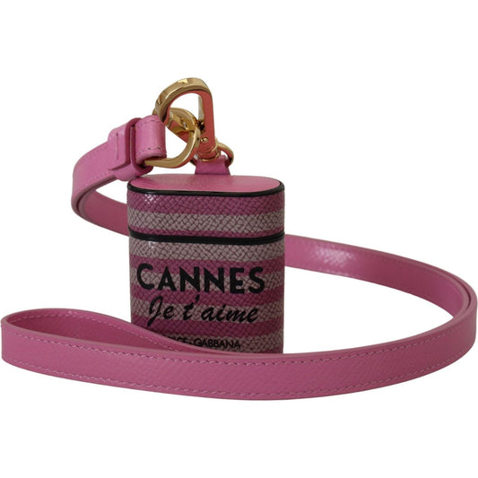 Dolce & Gabbana Chic Leather AirPods Case in Pink Dolce & Gabbana Dim Gray