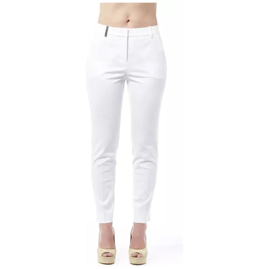 Peserico Chic High Waist Cigarette Leg Trousers Peserico Lavender