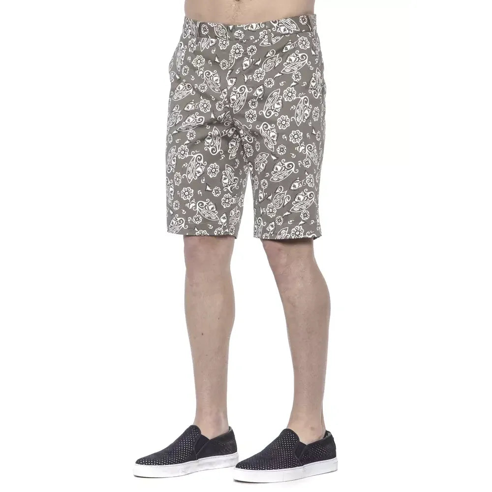 PT Torino Green Cotton Men Bermuda Short