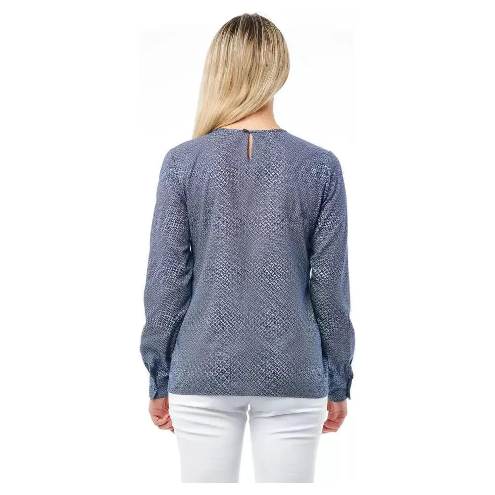 Bagutta Blue Cotton Women Blouse BA-21028-L