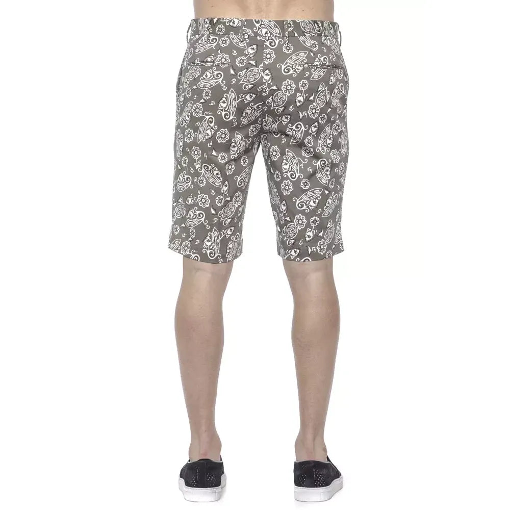 PT Torino Green Cotton Men Bermuda Short