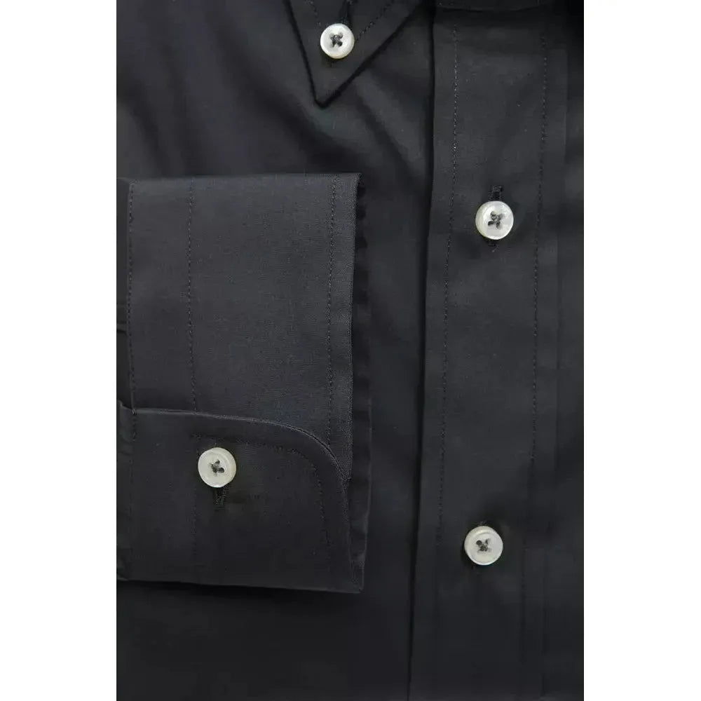 Robert Friedman Gray Cotton Men Shirt RO-20477-L