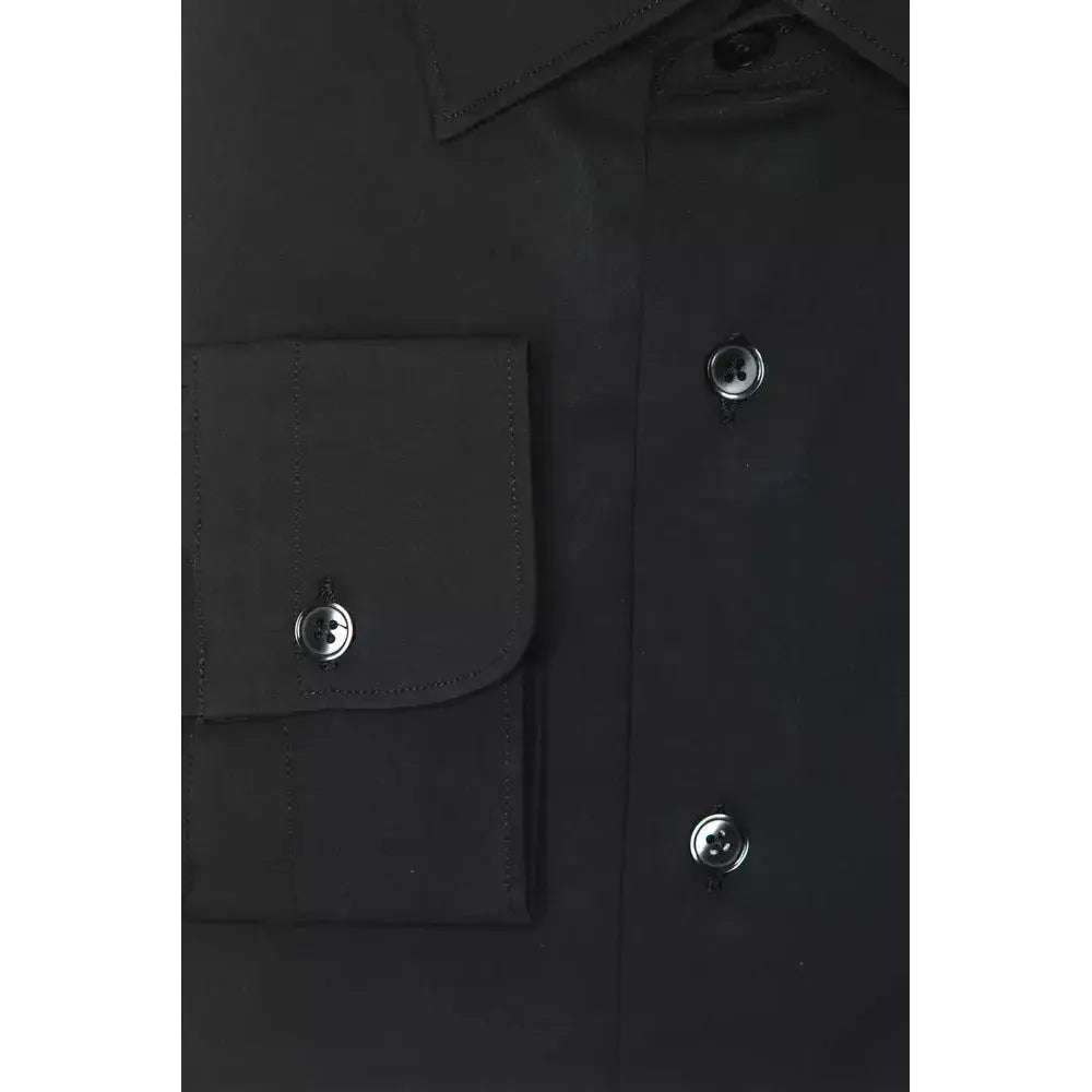 优雅修身领中号灰色衬衫