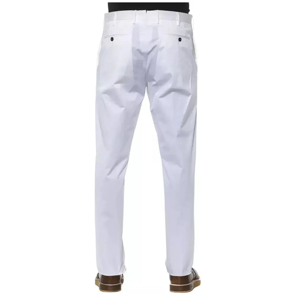 PT Torino White Cotton Men Trousers PT-20164-IT56 | 3XL