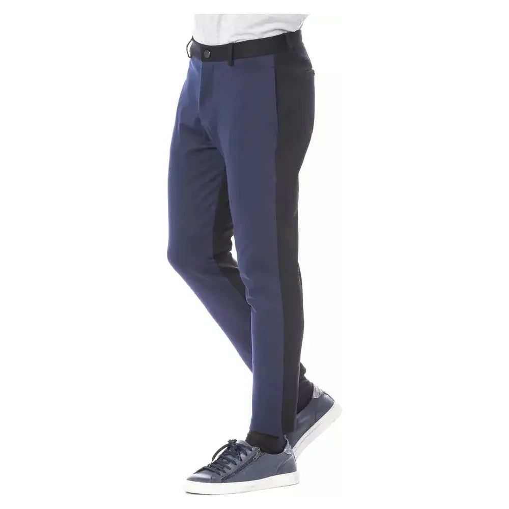 Verri Blue Viscose Men Pant