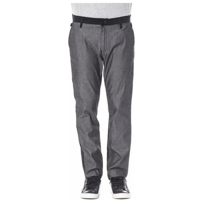 Verri Black Cotton Men Pant