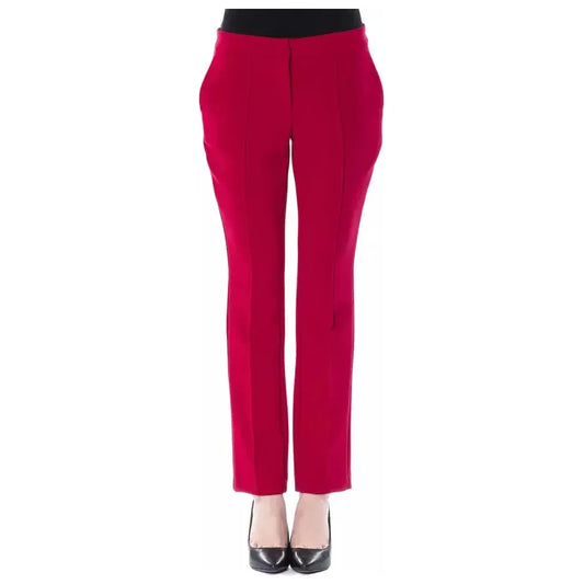 BYBLOS Fuchsia Polyester Women Pant BYBLOS Firebrick