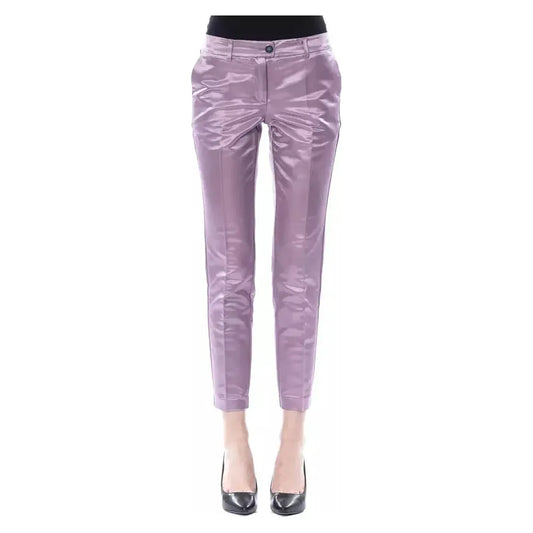 BYBLOS Purple Cotton Women Pants BYBLOS Dark Gray