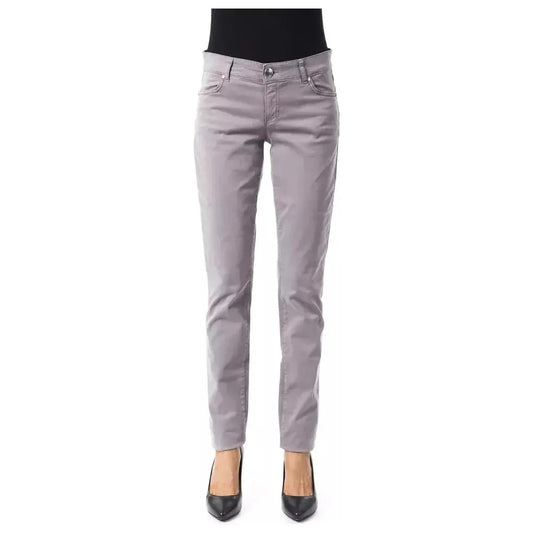 BYBLOS Gray Cotton Women Pant BYBLOS Dark Gray