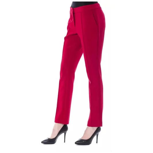 BYBLOS Fuchsia Polyester Women Pant BYBLOS Firebrick