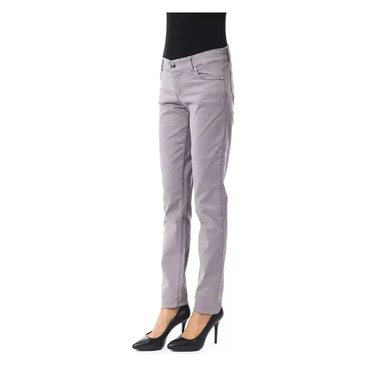BYBLOS Gray Cotton Women Pant BYBLOS Dark Gray