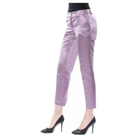 BYBLOS Purple Cotton Women Pants BYBLOS Dark Gray