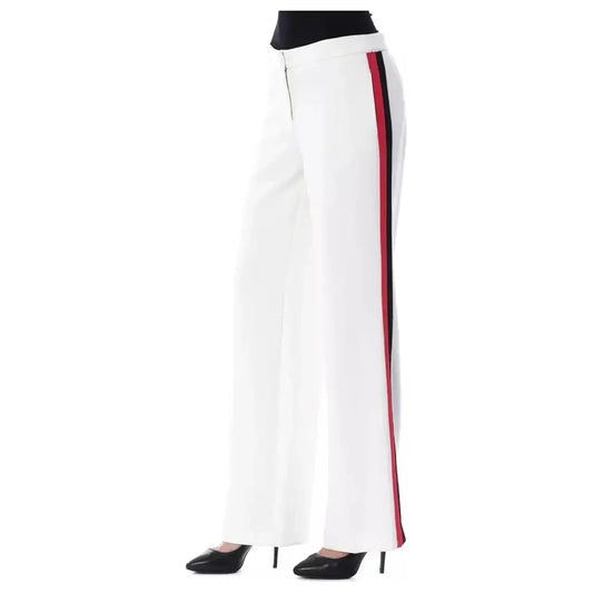 BYBLOS White Polyester Women's Pants Jeans & Pants BYBLOS White Smoke