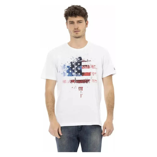 Trussardi Action White Cotton Men T-Shirt TR-22775-XXL