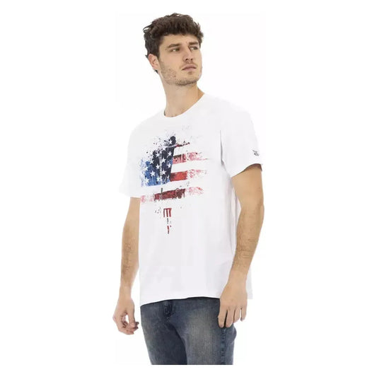 Trussardi Action White Cotton Men T-Shirt TR-22775-XXL