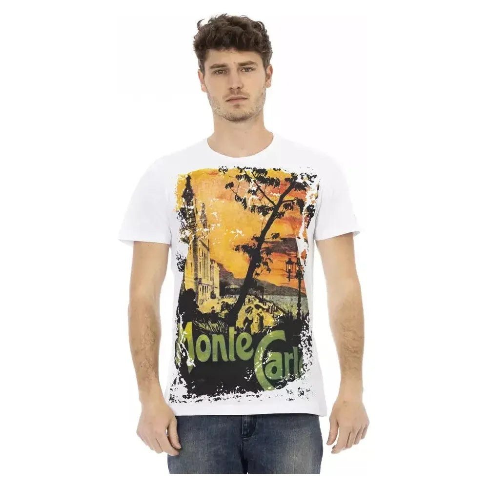 Trussardi Action White Cotton Men T-Shirt