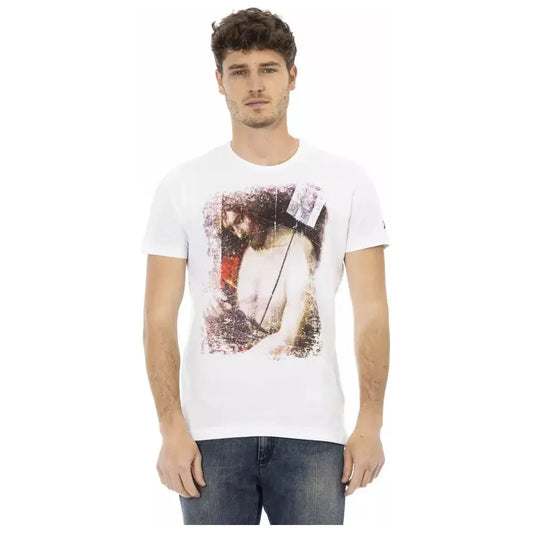 Trussardi Action White Cotton Men T-Shirt TR-22739-S