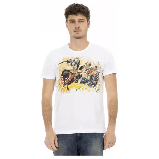 Trussardi Action White Cotton Men T-Shirt TR-22703-S