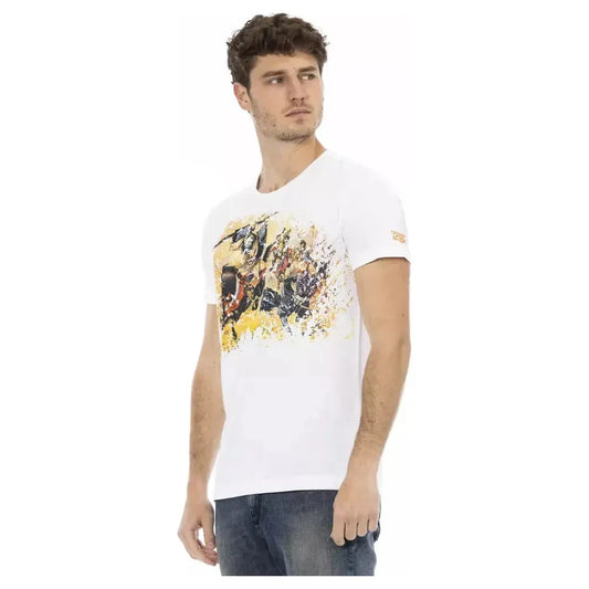 Trussardi Action White Cotton Men T-Shirt TR-22703-S