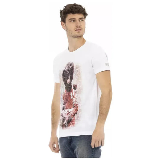 Trussardi Action White Cotton Men T-Shirt TR-22684-S