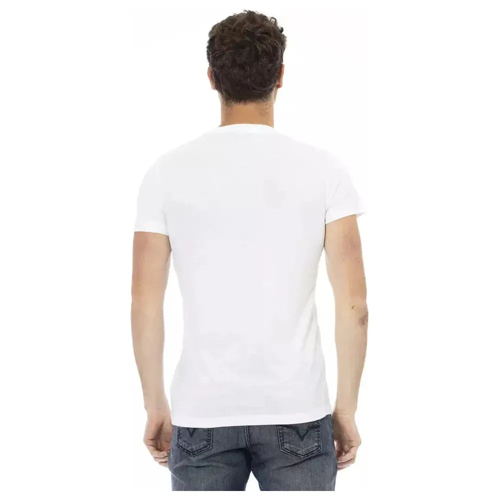 Trussardi Action White Cotton Men T-Shirt TR-22671-XL