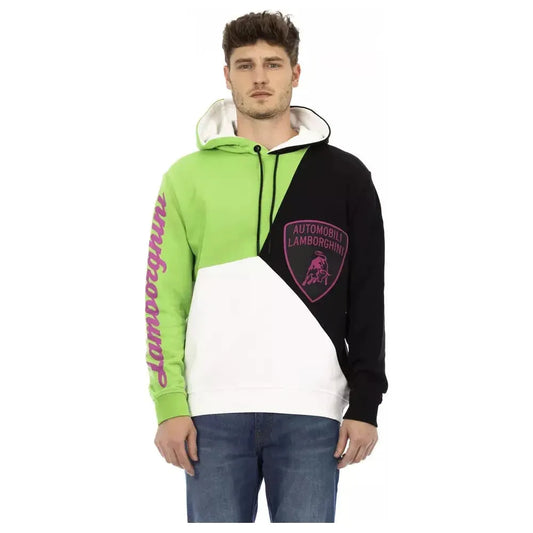 Automobili Lamborghini White Cotton Men's Hoodie AU-22641-M