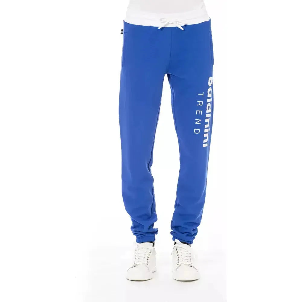 Baldinini Trend Blue Cotton Men Sport Pant