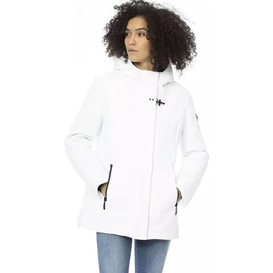 Baldinini Trend White Polyester Women Jacket Baldinini Trend Dark Slate Gray