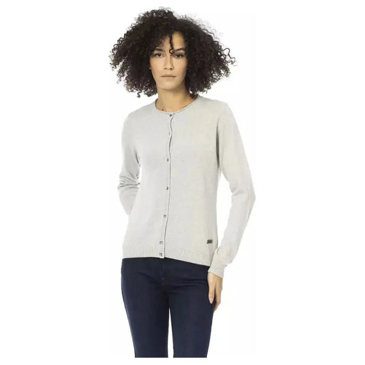Baldinini Trend Gray Wool Women Sweater Baldinini Trend Light Gray
