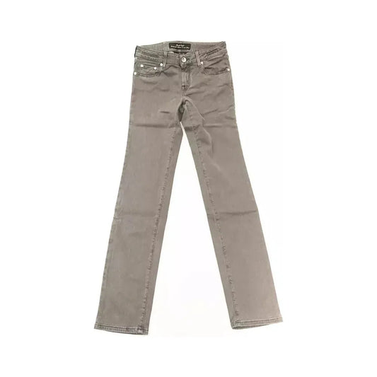 Jacob Cohen Gray Cotton Women Jeans Jacob Cohen Rosy Brown