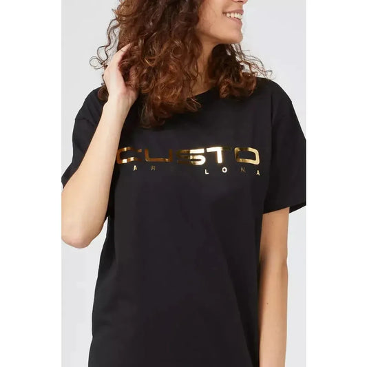 Custo Barcelona Black Cotton Women T-Shirt CU-22185-S