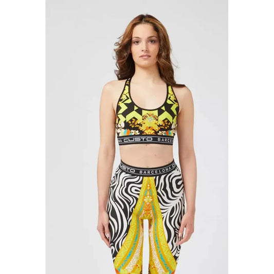 Custo Barcelona Yellow Polyamide Women Top Custo Barcelona Light Gray