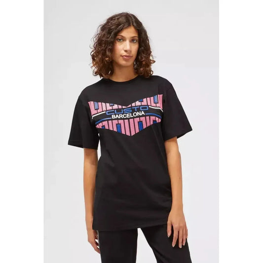 Custo Barcelona Black Cotton Women T-Shirt CU-22182-S