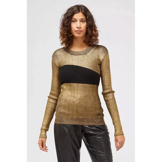 Custo Barcelona Gold Wool Women Sweater Custo Barcelona Dark Slate Gray