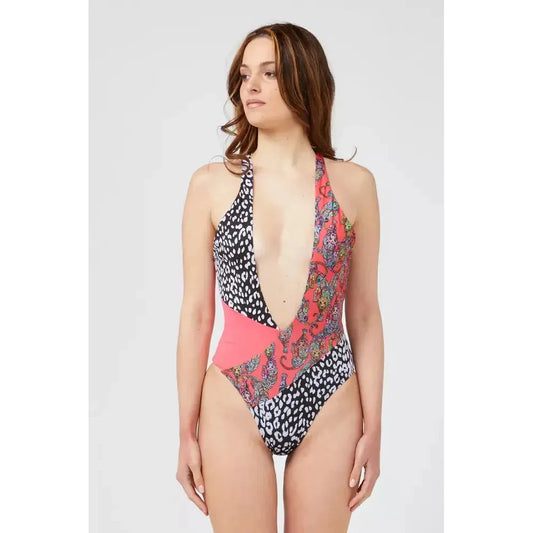 Custo Barcelona Fuchsia Polyester Women Swimsuit Custo Barcelona Light Gray