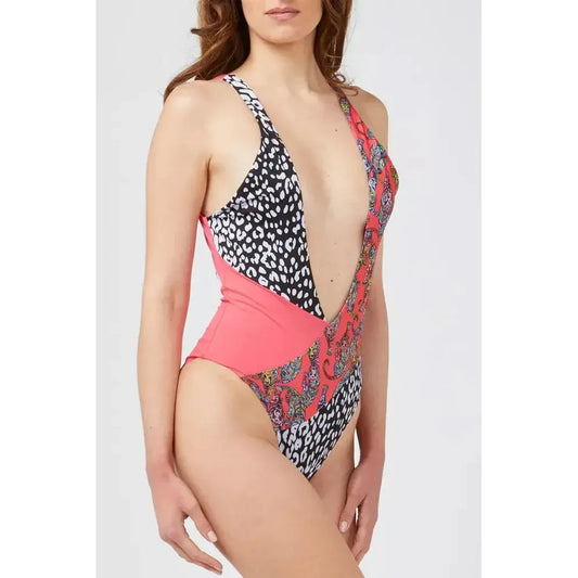 Custo Barcelona Fuchsia Polyester Women Swimsuit Custo Barcelona Light Gray